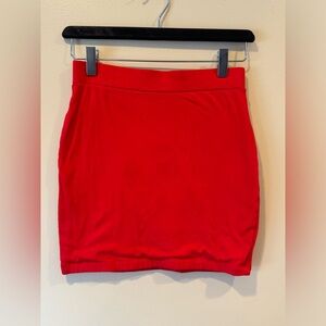 Red bodycon skirt